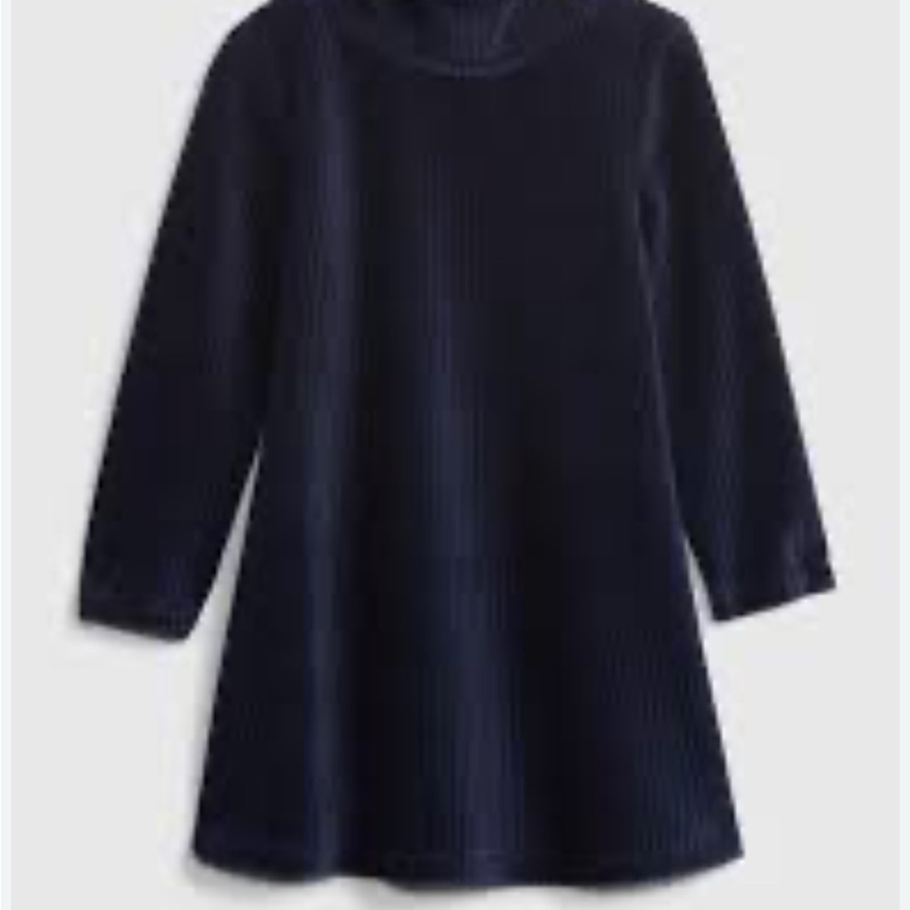 Gap Navy Blue Ribbed Turtleneck Dress